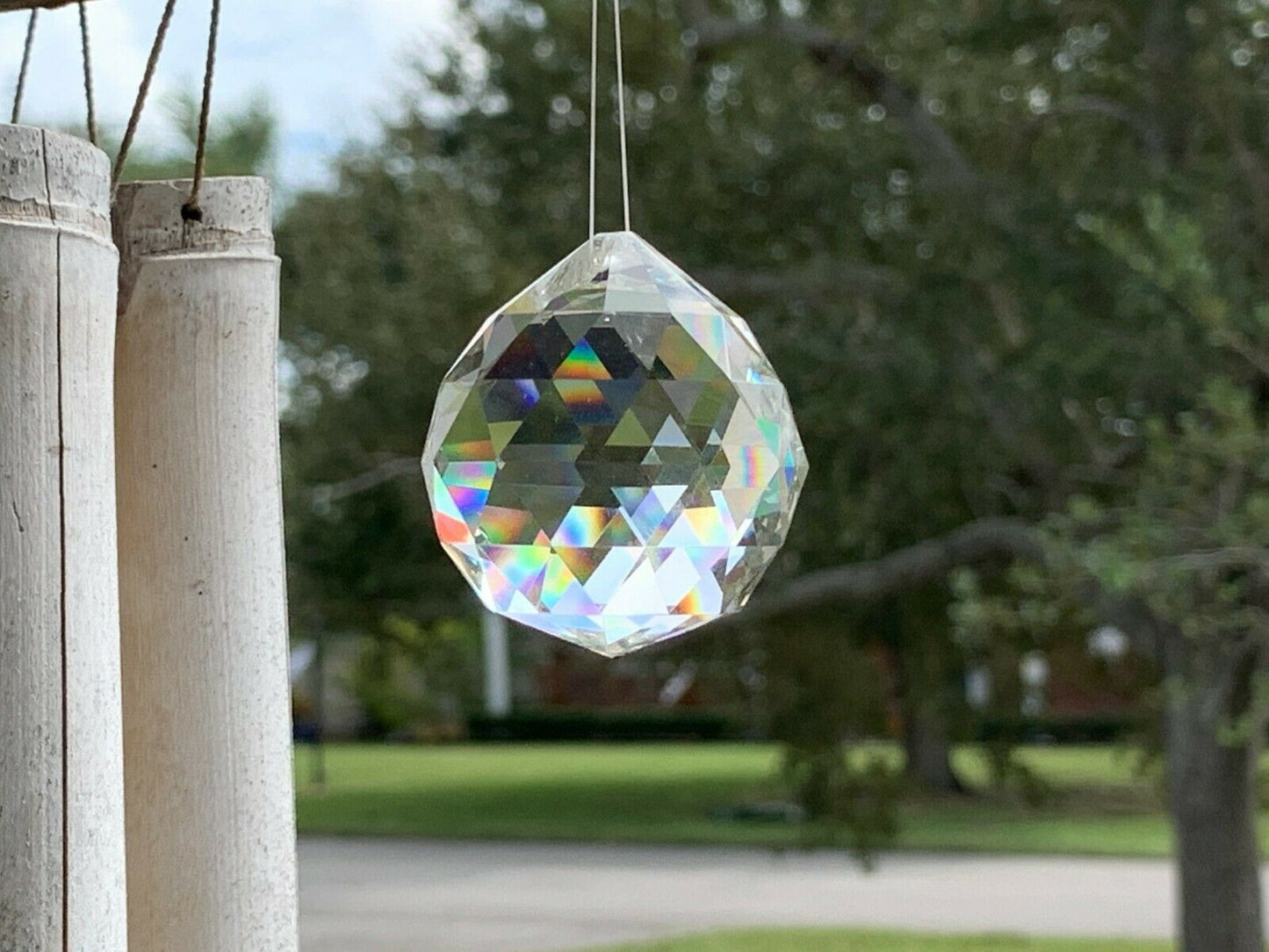 Crystal Prism Ball Globe Rainbow Maker Window Prisms Suncatcher 45mm