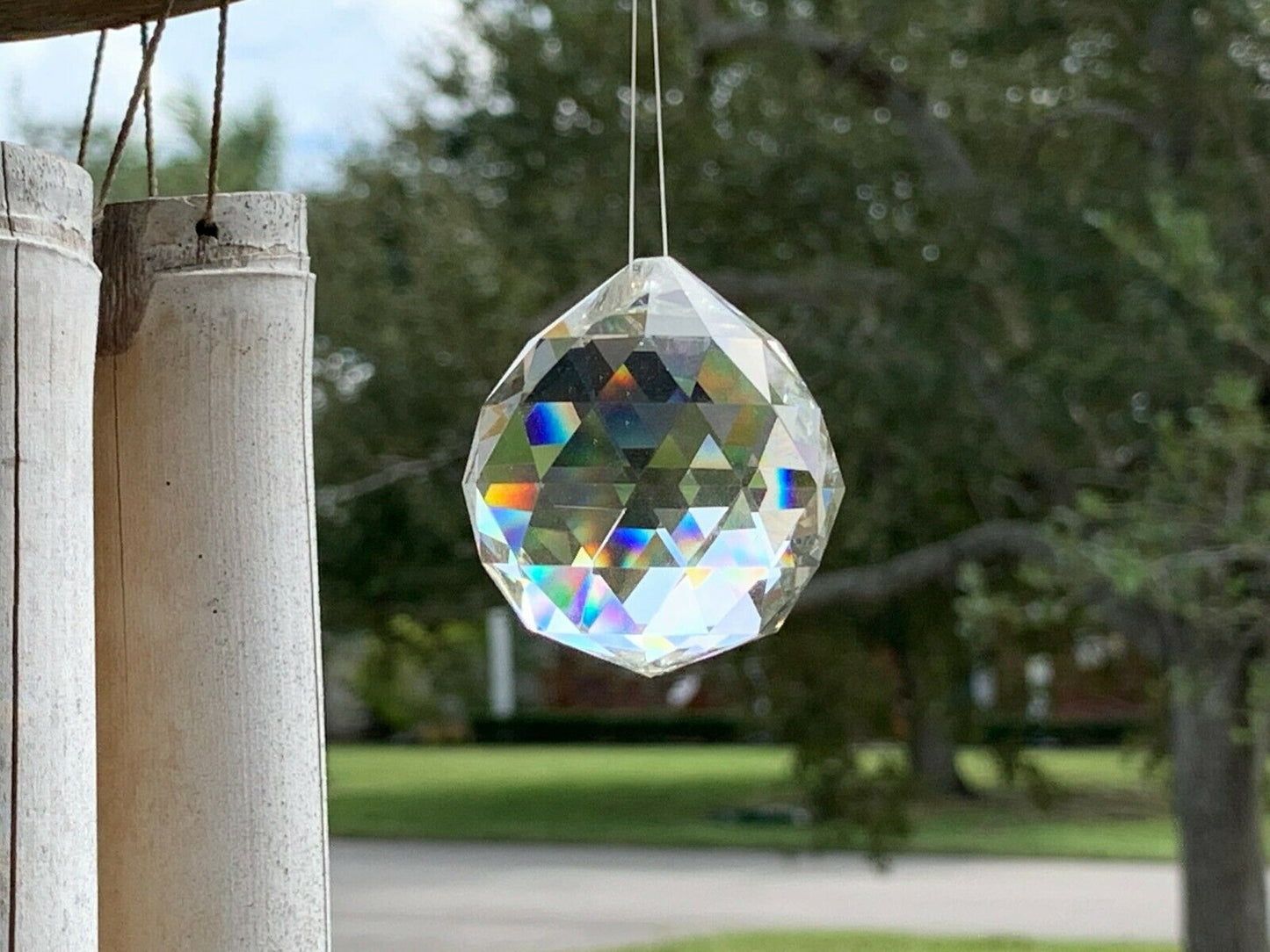 Crystal Prism Ball Globe Rainbow Maker Window Prisms Suncatcher 45mm