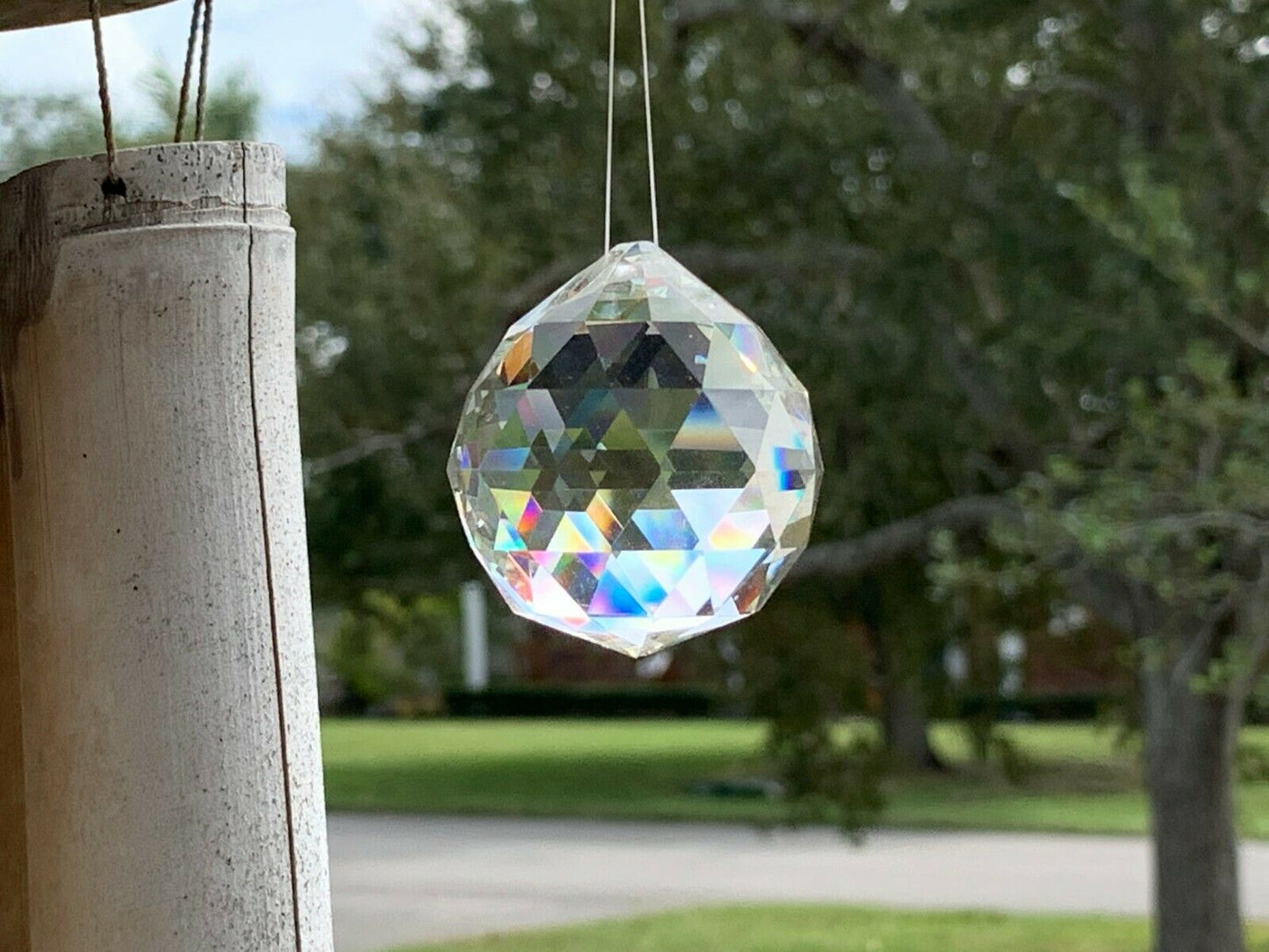 Crystal Prism Ball Globe Rainbow Maker Window Prisms Suncatcher 45mm